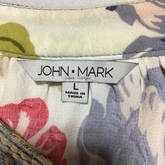 John Mark Multicolor Floral Embroidered Blouse - Picture 5 of 10